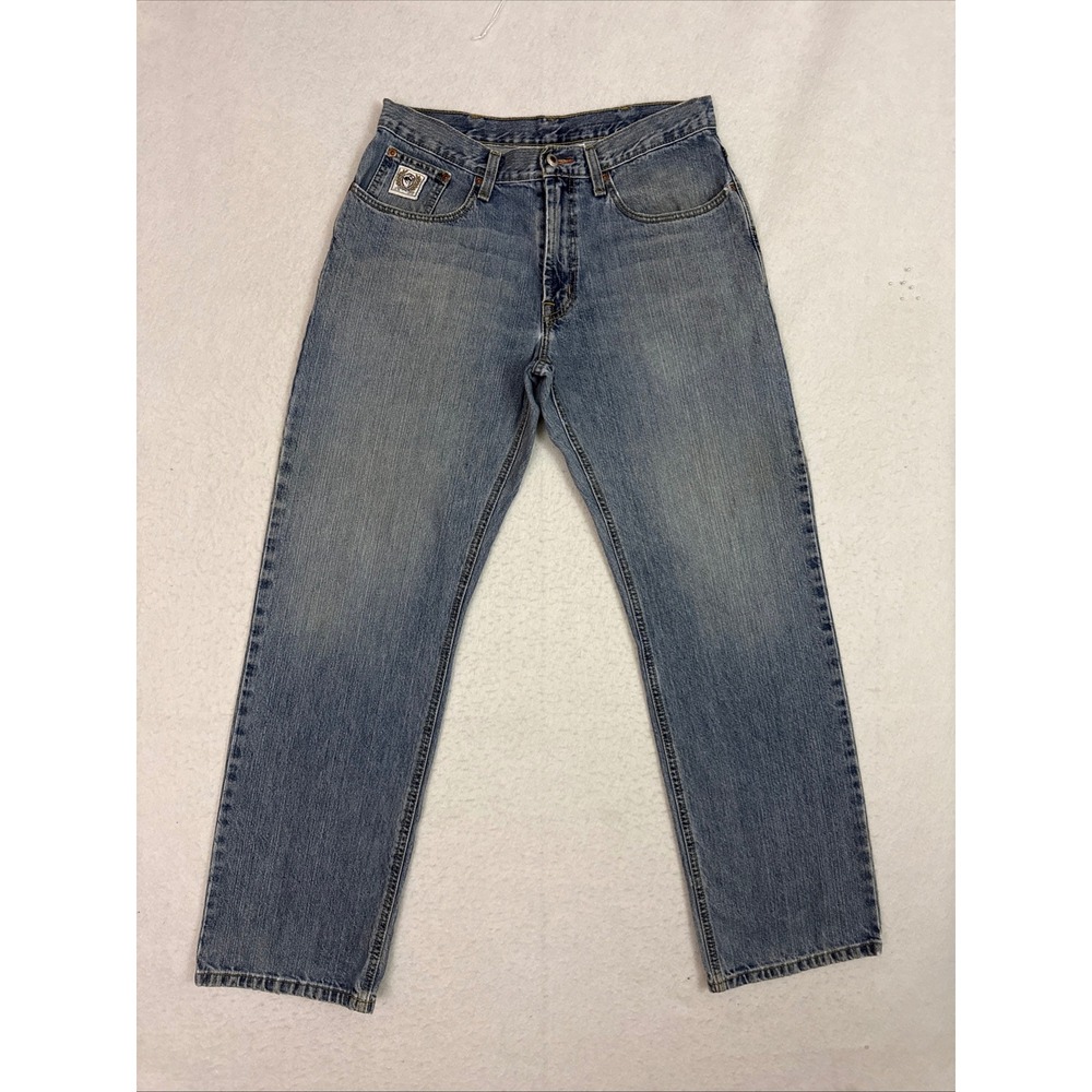 Cinch White Label Jeans Mens 33x32 Blue Relaxed Fit Straight Leg MB92834 003